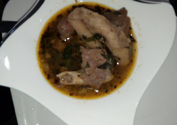 Goat meat pepper soup