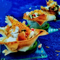 A picture of Baked katori chat.