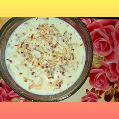 Rice kheer A picture of Rice kheer.