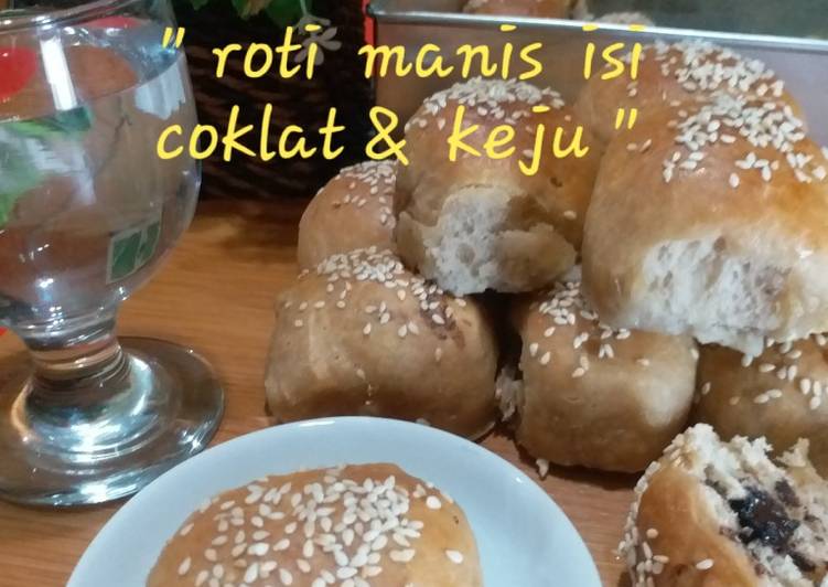 Cara Gampang Membuat ❣ROTI MANIS ISI COKLAT &amp; KEJU❣, Enak