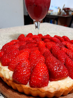 Una foto de Tarta de frutillas apta celíacos