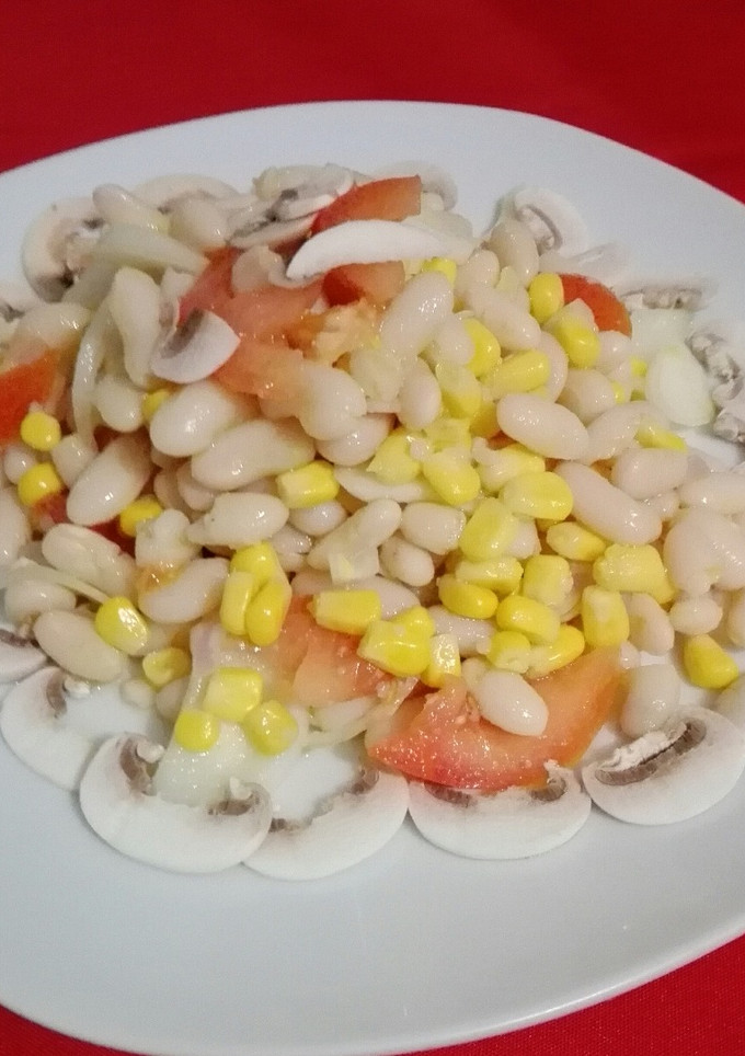 Una foto de Ensalada de judías blancas