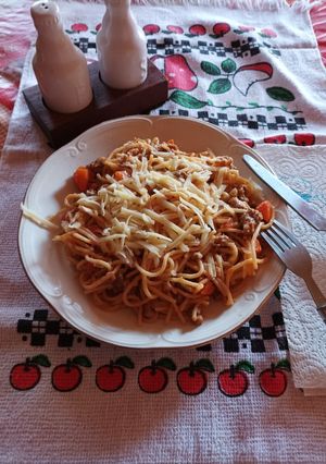 O poză a rețetei Spaghete bolognese.