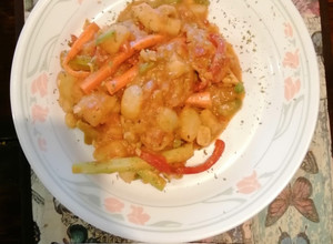 Una foto de Estofado de pollo con verduras