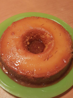 Una foto de Flan de queso