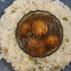 Matar Pulao n Aaloo Dum A picture of Matar Pulao n Aaloo Dum.