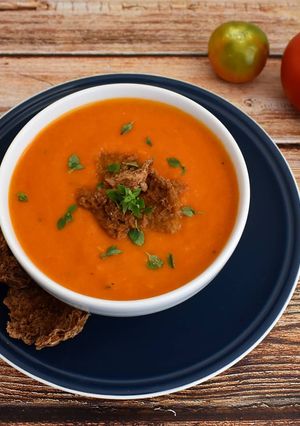 صورة لوصفة شوربة البندورة الصحية