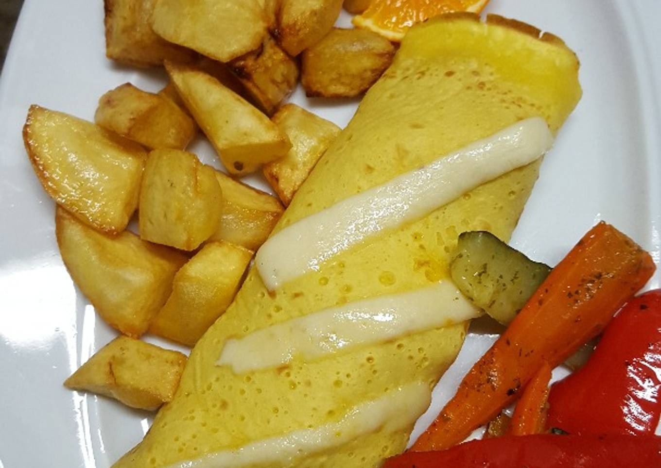 Crêepe de pollo
