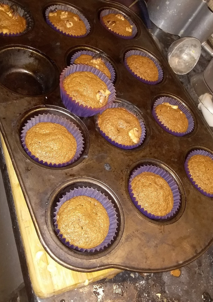 Una foto de Cupcakes o budín de zanahorias