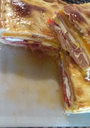 Una foto de Torta de fiambres