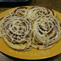 A picture of Cinnamon Roll Pancakes.