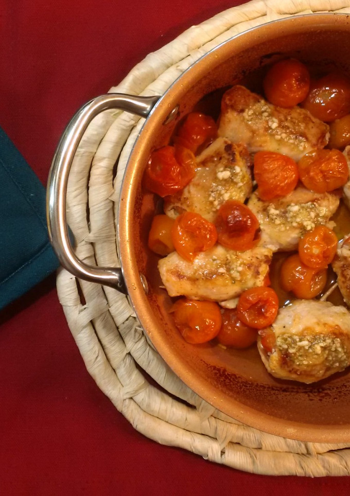 Una foto de Rolls de pollo al pesto