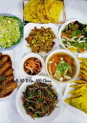 Hình của món Mâm chay cúng rằm tháng 7.