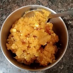 Moong dal halwa A picture of Moong dal halwa.
