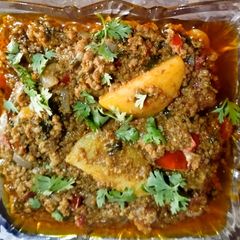 Aloo qeema A picture of Aloo qeema.