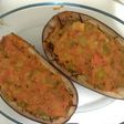 Berenjenas rellenas de avena y verduras