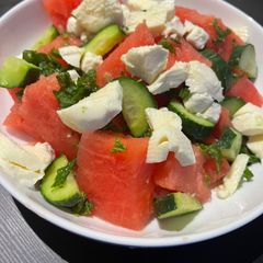 A picture of Watermelon Salad.