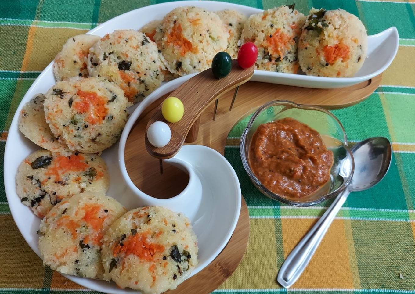 Instant Carrot Rava Idli