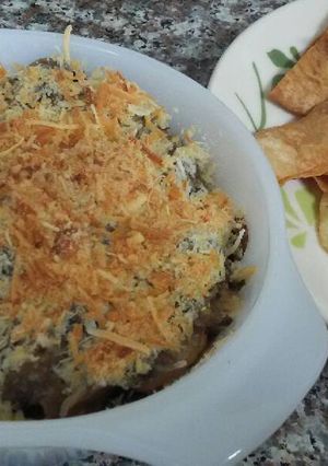 Una foto de Dip de champiñones 
