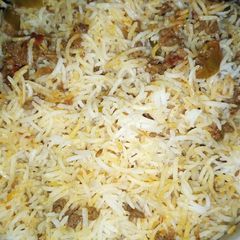 Qeema pulao A picture of Qeema pulao.