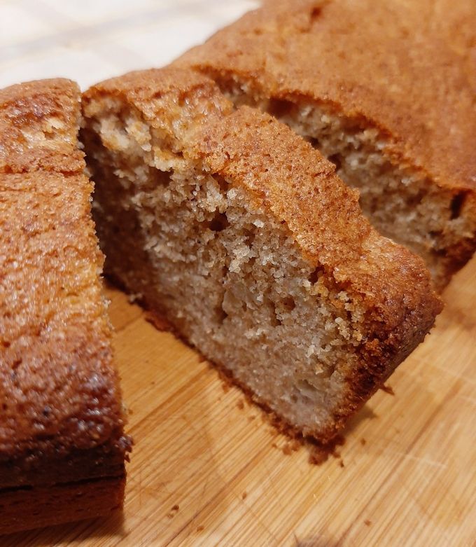 Una foto de Budín de banana delicioso