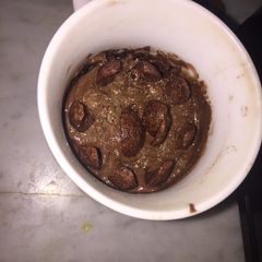 1minute Nutochoco mug cake in microwave A picture of 1minute Nutochoco mug cake in microwave.