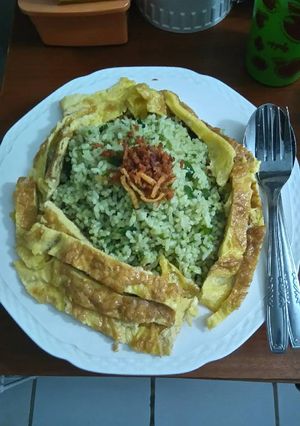 Foto resep nasi goreng ijo