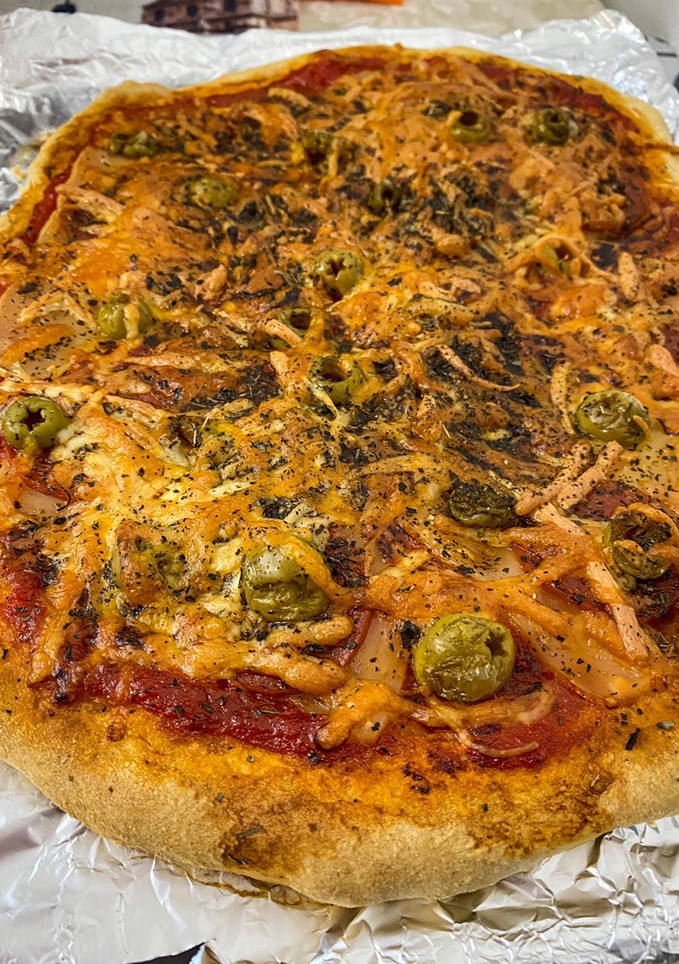 Una foto de Pizza casera en horno airfryer