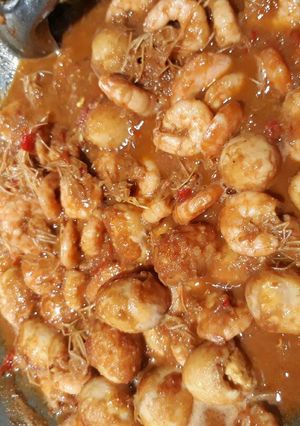 Foto resep Udang telur puyuh pedas
