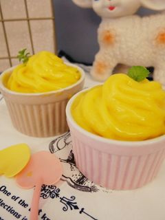 免機器「芒果優格雪酪」偽裝成冰淇淋模樣♪ 的食譜成品照片