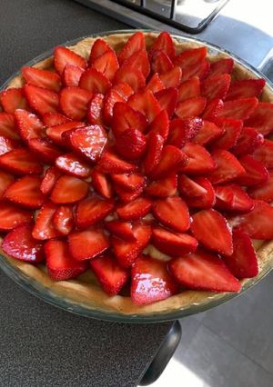 Une photo de Tarte aux fraises et au mascarpone