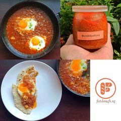 A picture of Sambal Poached Eggs | Sambal Telur Pecah.
