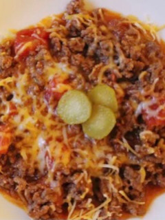 Una foto de Keto estofado burger