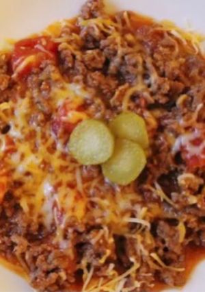 Una foto de Keto estofado burger