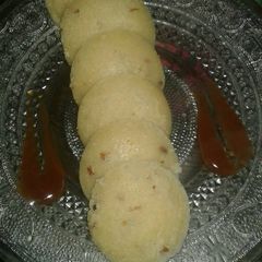 A picture of Jaggery rice idlis.