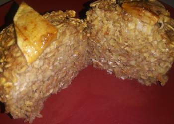 How to Make Appetizing EASY  QUICK  APPLES  CINNAMON OATMEAL MUFFINS SUGAR FREE  BAKES IN 15 MINS