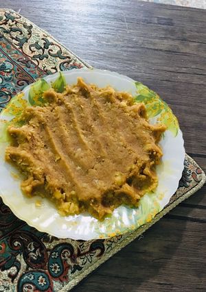 عکسی از دستور حلوا شير با شيره خرما