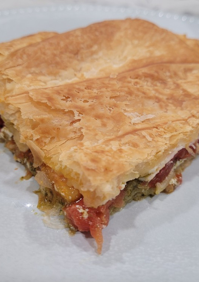 Una foto de Hojaldre de pesto