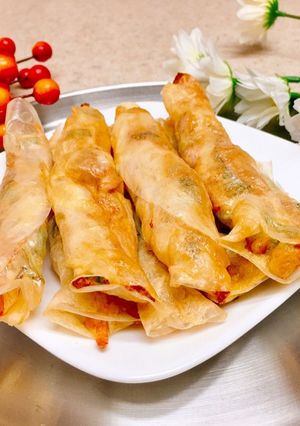 Hình của món Bánh tráng cuộn trứng nướng giòn / Air Fryer.