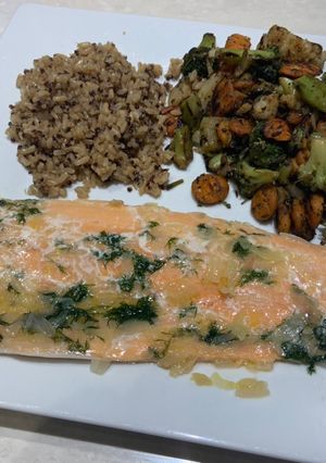 Une photo de Truite à l’aneth cuite sous vide