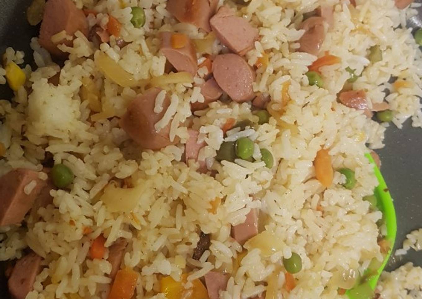 Veg and sausage rice