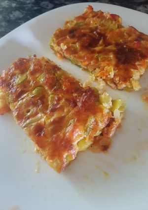 Una foto de Soufflé de zapallitos y zanahorias