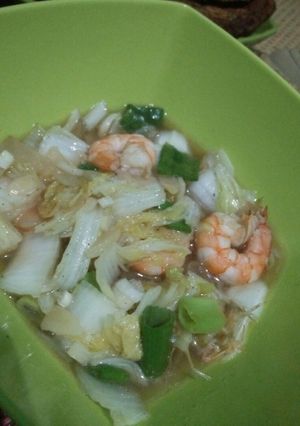 Foto resep Oseng sawi udang