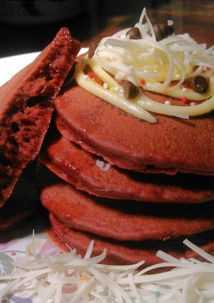 Foto resep Pancake red velvet