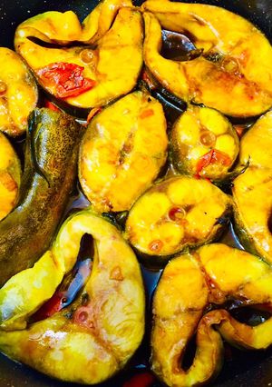 Hình của món Cá bớp kho nghệ.