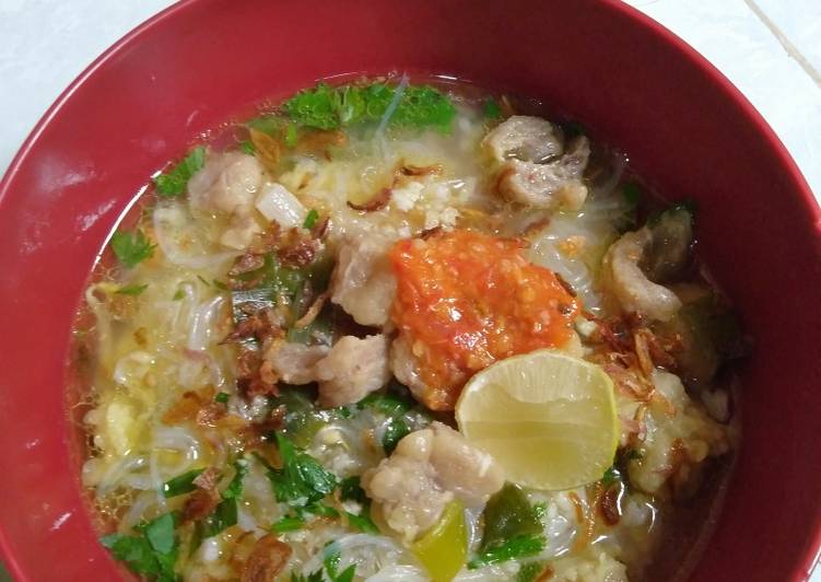 Soto seger tetelan sapi