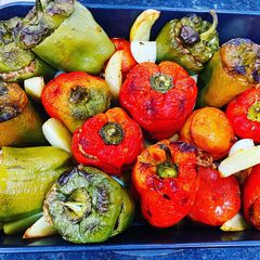 A picture of Stuffed capsicums.