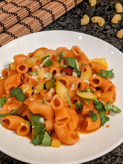 A picture of Red Sauce Macaroni Pasta.