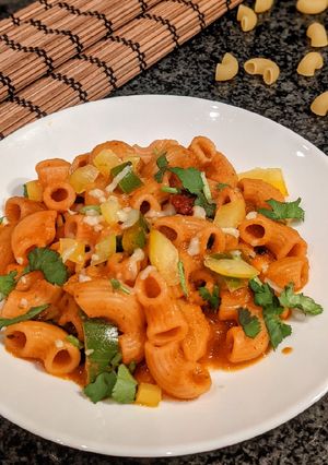 A picture of Red Sauce Macaroni Pasta.