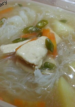 Foto resep Bihun Soup Ayam (Komplit)